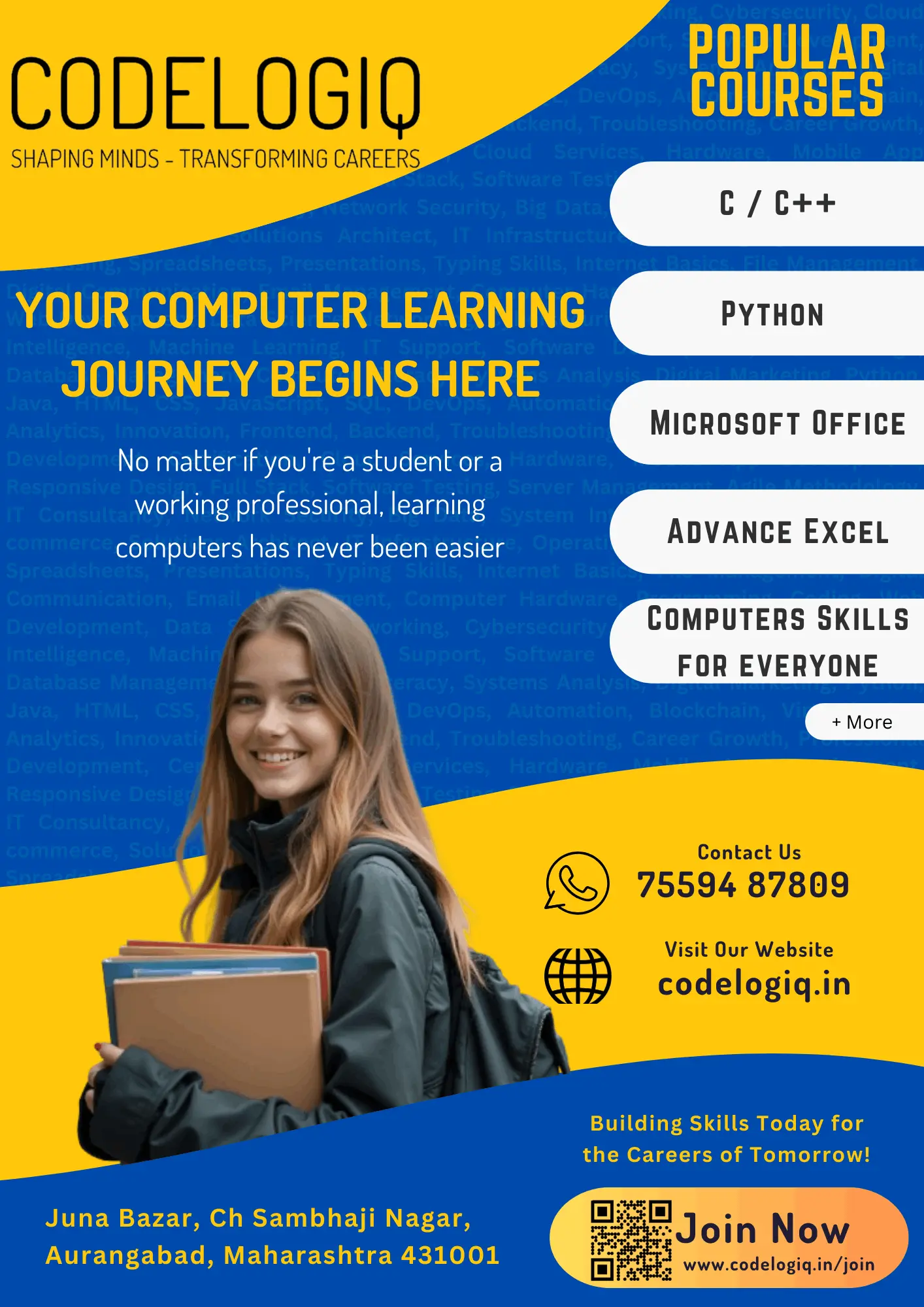 Codelogiq - Python - Web Desgining - Data Science - C - C++ - Excel - Basics